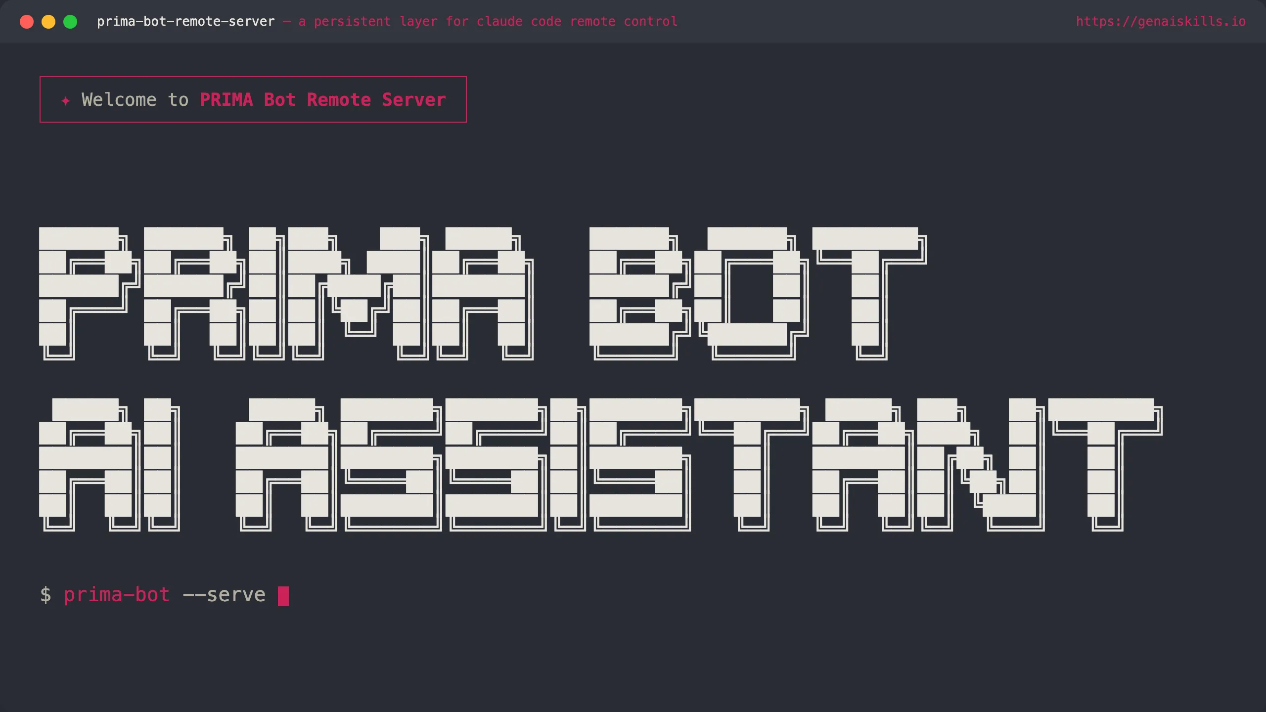 PRIMA Bot brand card