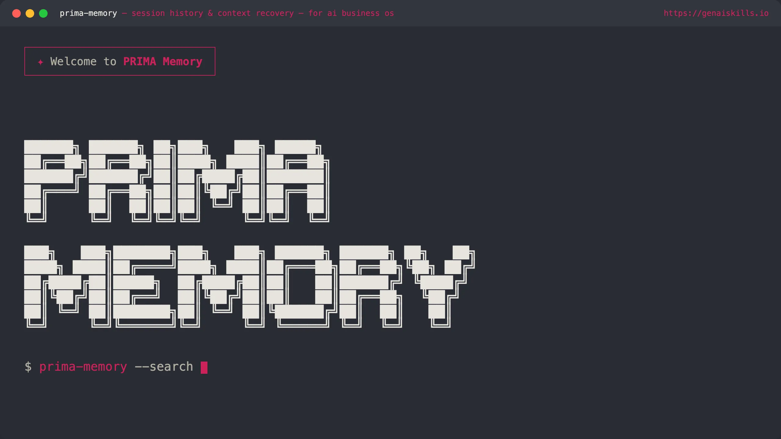 PRIMA Memory brand card